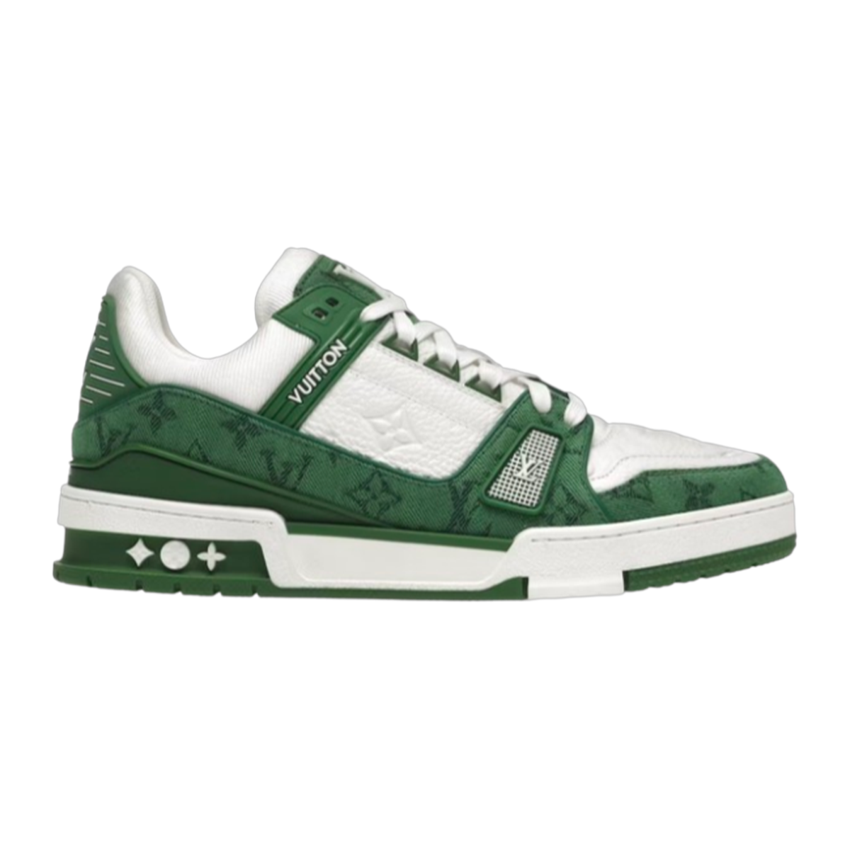 LV Trainers Monogram Denim Green