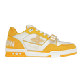 LV Trainers Velcro Strap Monogram Denim Yellow