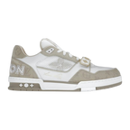LV Trainers Velcro Strap Monogram Denim Beige