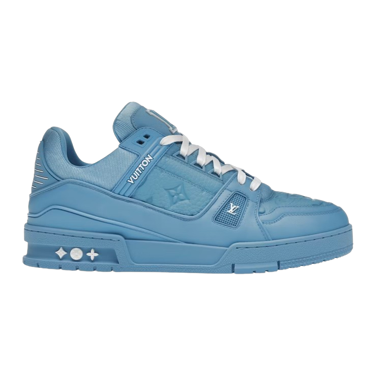 LV Trainers Blue Embossed Monogram
