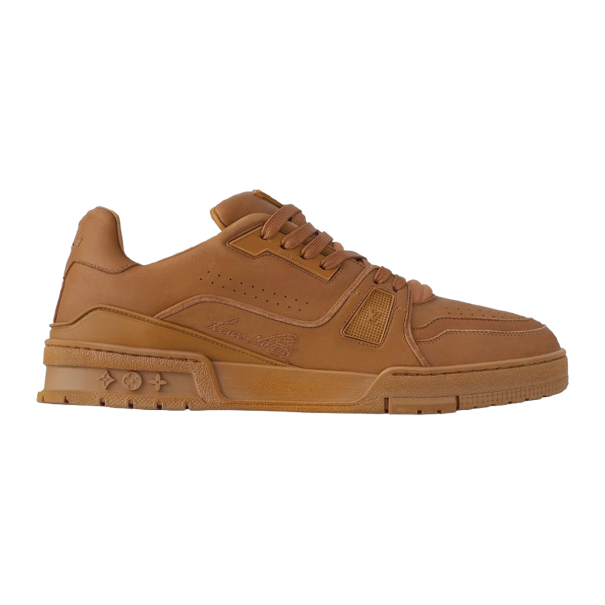 LV Trainers #54 Distressed Sneaker Cognac