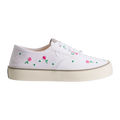 Saltwind Sneaker Doves & Roses Motif on White Cotton