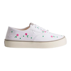 Saltwind Sneaker Doves & Roses Motif on White Cotton