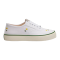 Saltwind Sneaker Daisy Motif on White Cotton
