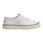 Saltwind Sneaker Daisy Motif on White Cotton