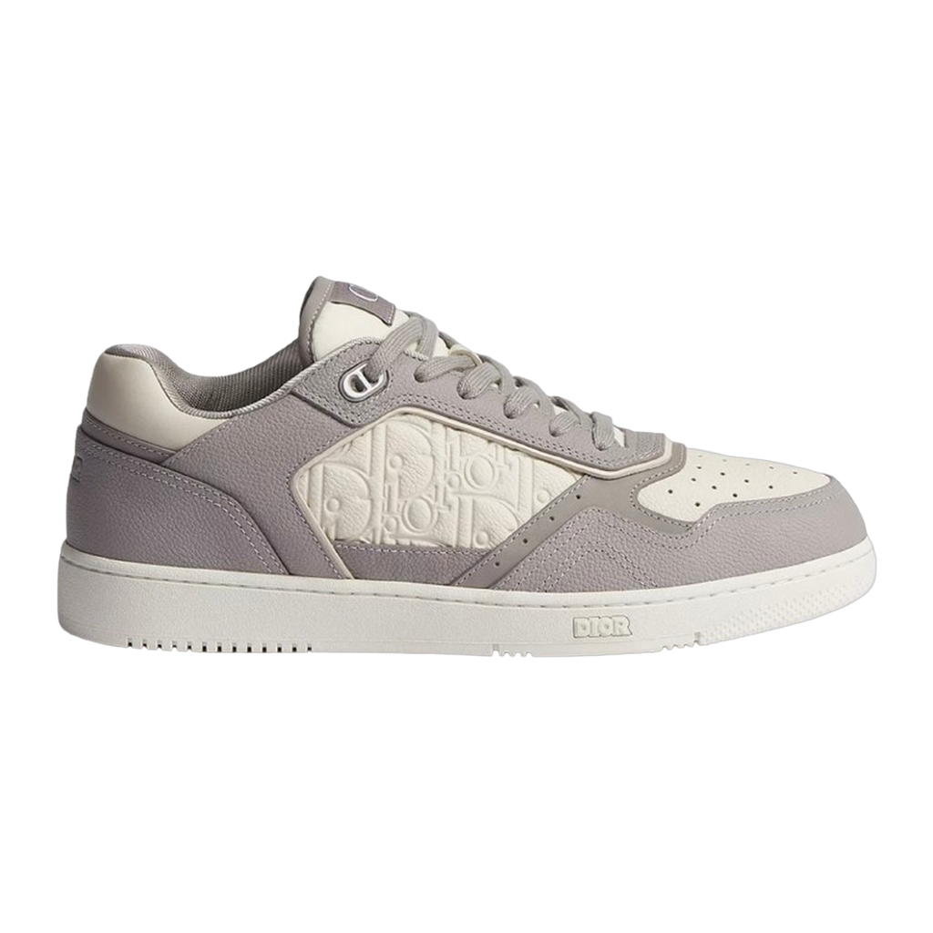B27 Low-Top Trianon Gray and Cream Grained Calfskin
