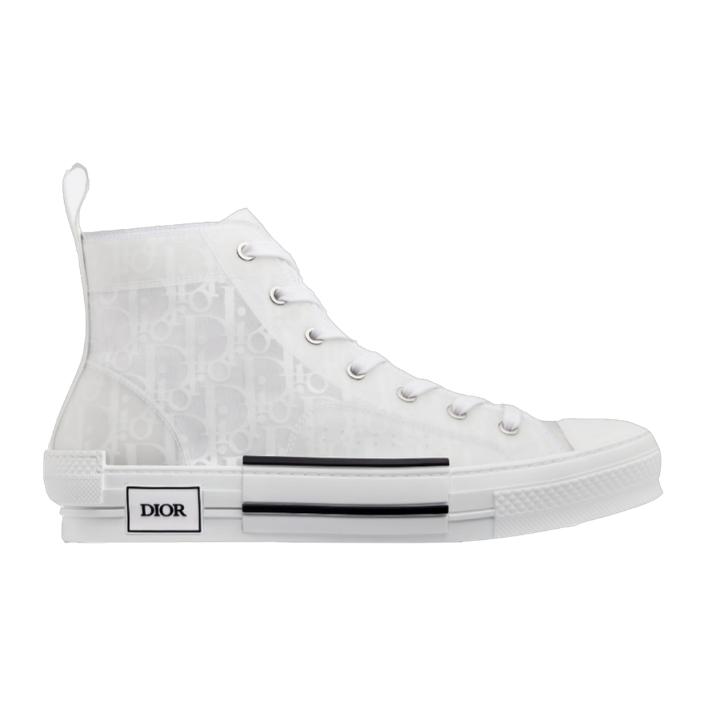 B23 High Top Logo Oblique White Monogram