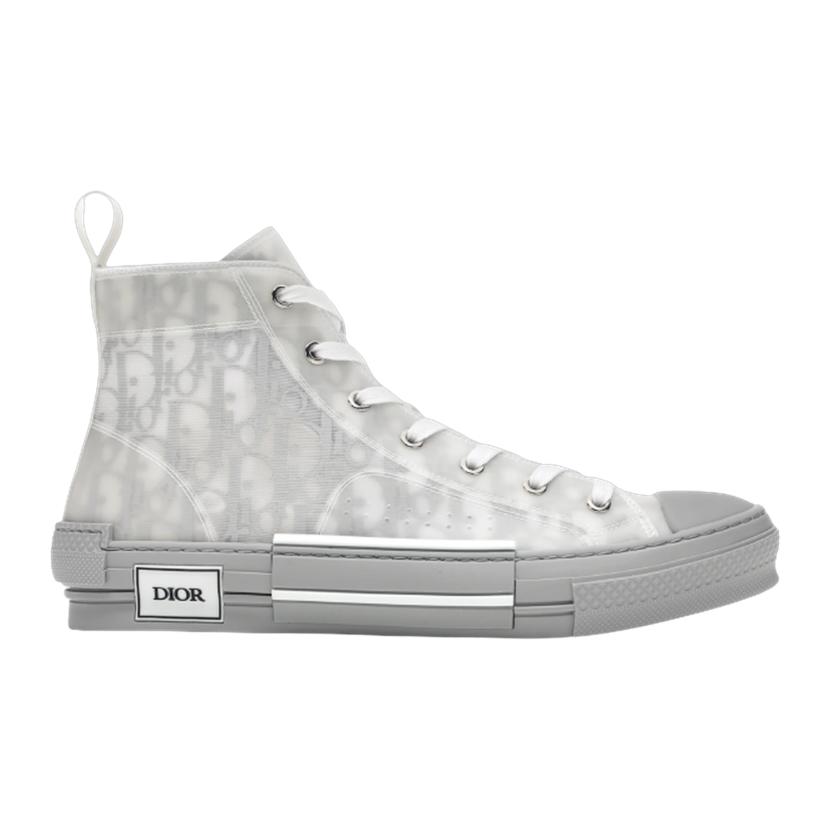 B23 High Top Logo Oblique Grey Monogram