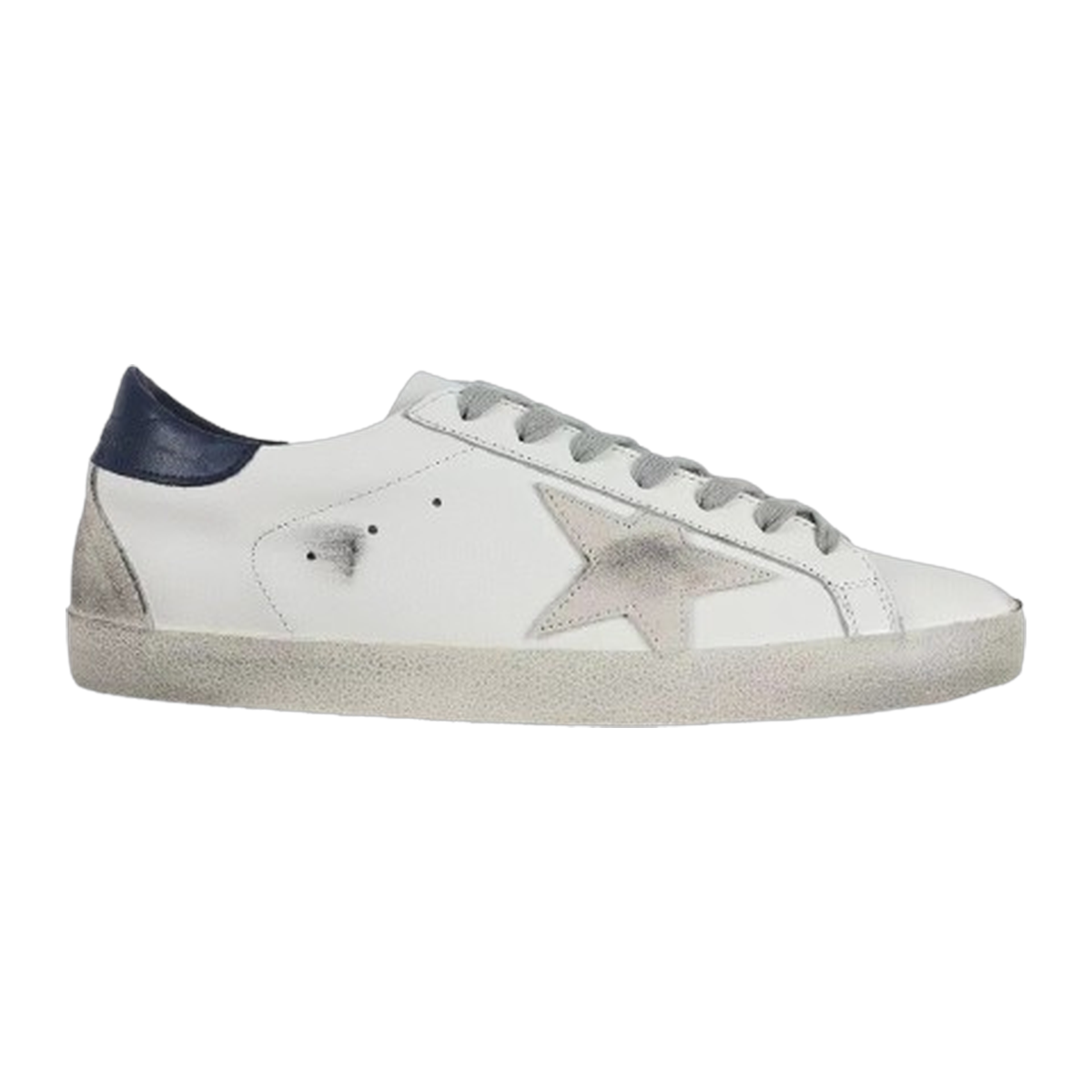 Golden Goose Ball-Star Suede Star Blue Heel Tab