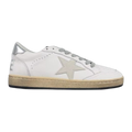Golden Goose Ball-Star Suede Star Silver Heel Tab