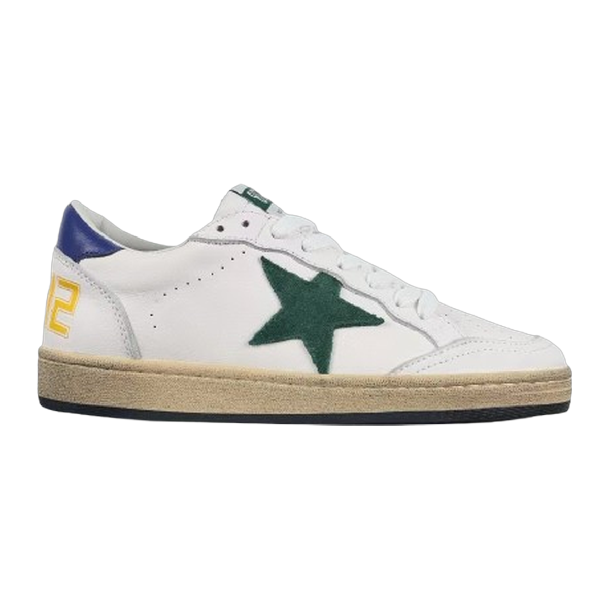 Golden Goose Ball-Star Green Star Blue Heel Tab