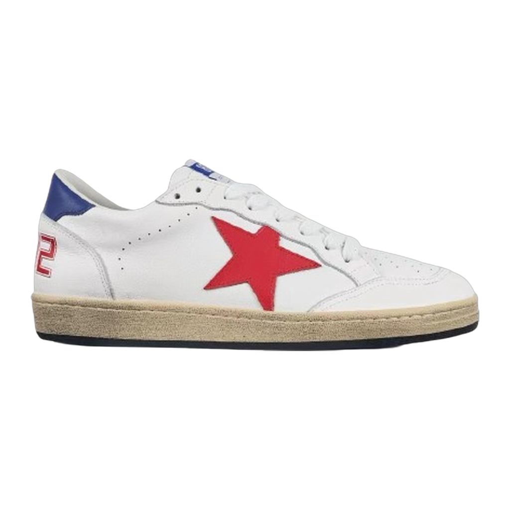 Golden Goose Ball-Star Red Star Blue Heel Tab