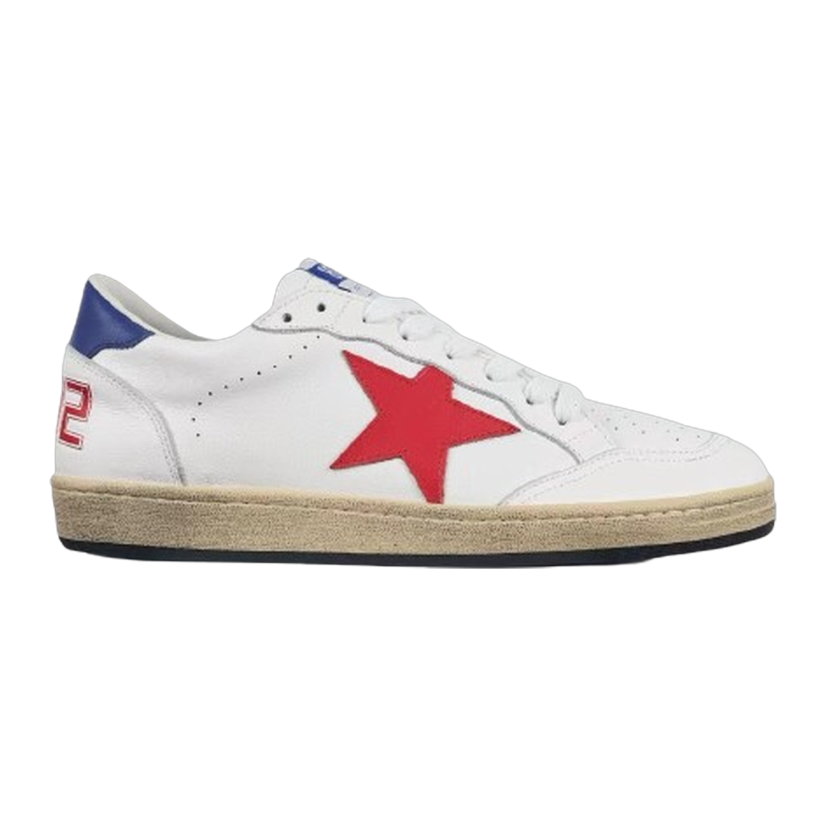 Golden Goose Ball-Star Red Star Blue Heel Tab