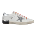 Golden Goose Ball-Star Glitter Silver Star Silver Heel Tab