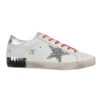 Golden Goose Ball-Star Glitter Silver Star Silver Heel Tab