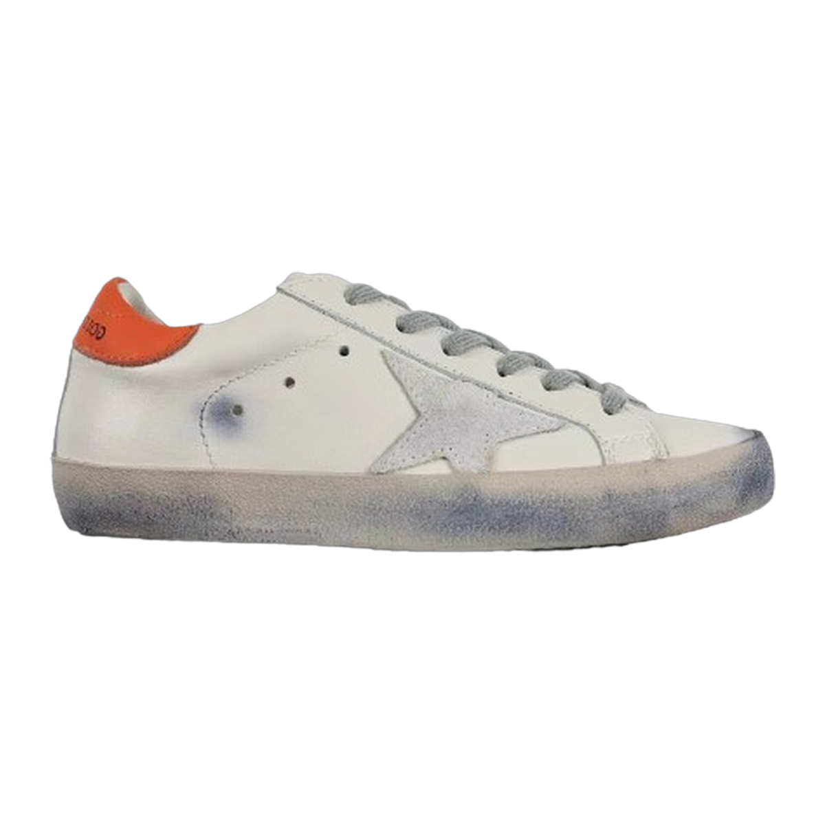 Golden Goose Ball-Star Suede Star Orange Heel Tab