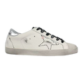 Golden Goose Super-Star Black Outline Star Silver Heel Tab