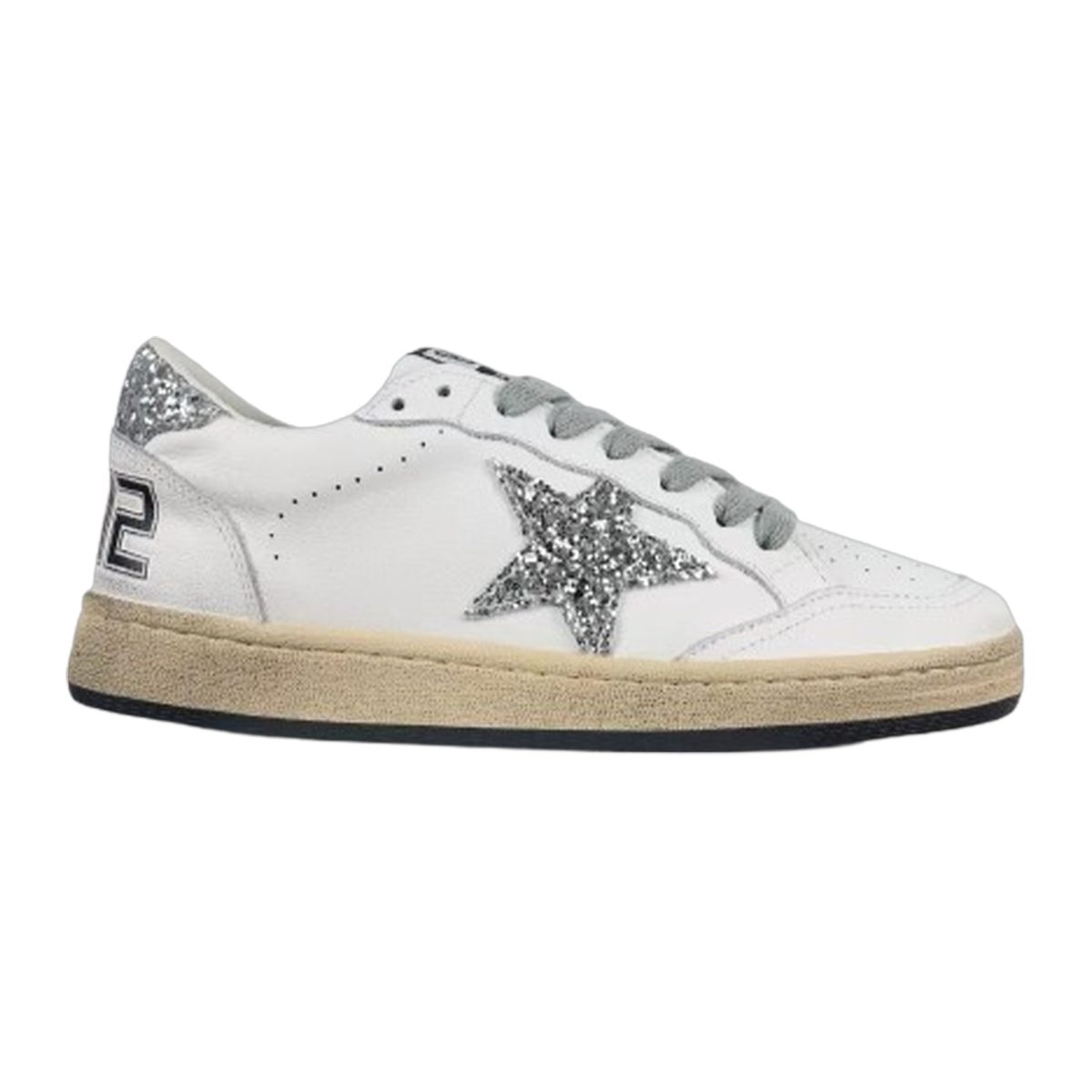 Golden Goose Ball-Star Glitter Star Glitter Heel Tab