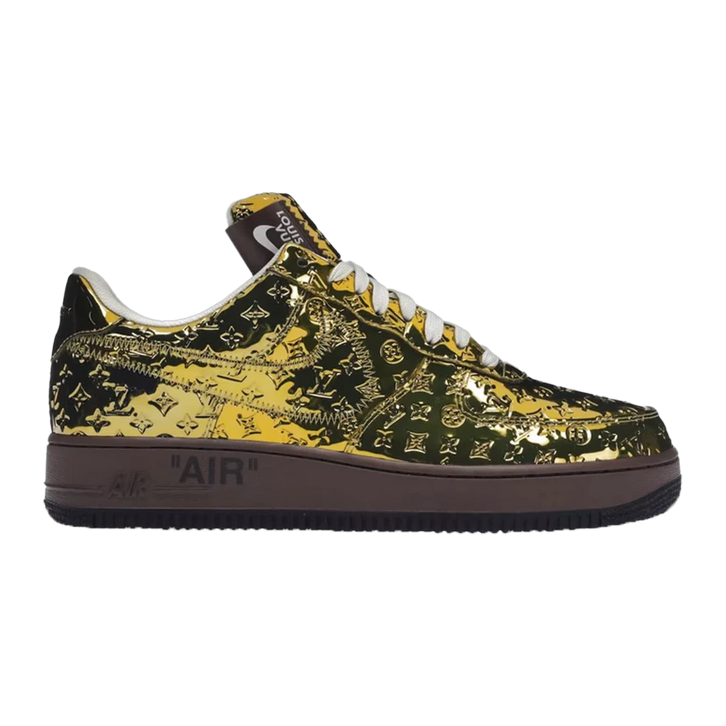 AF1 x OW by Virgil - Metallic Gold Black Customs