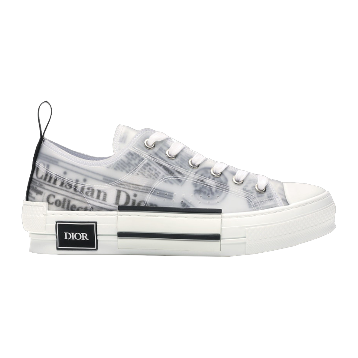 B23 Low Top Logo Oblique Newspaper Monogram