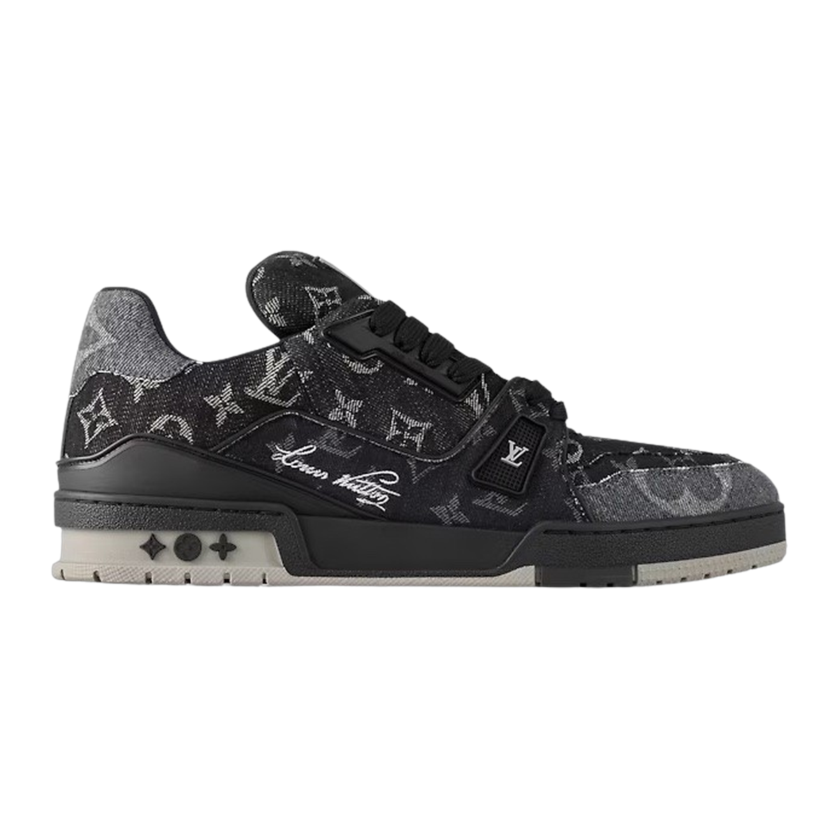 LV Trainers Black Denim