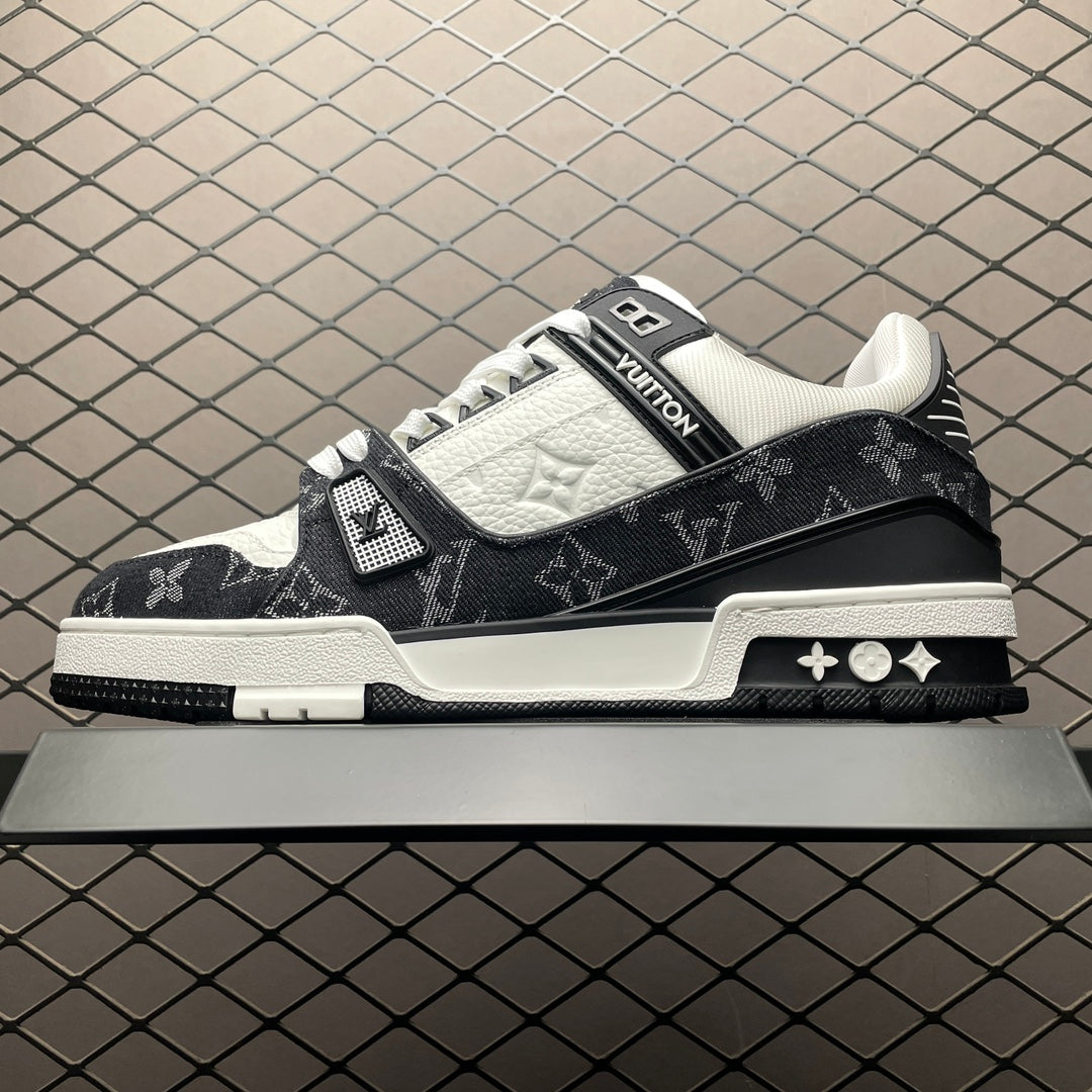 LV Trainers Monogram Denim Black
