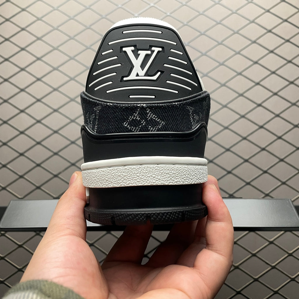 LV Trainers Monogram Denim Black