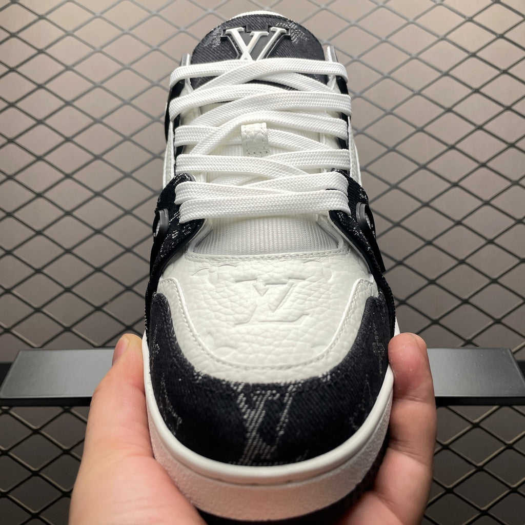 LV Trainers Monogram Denim Black
