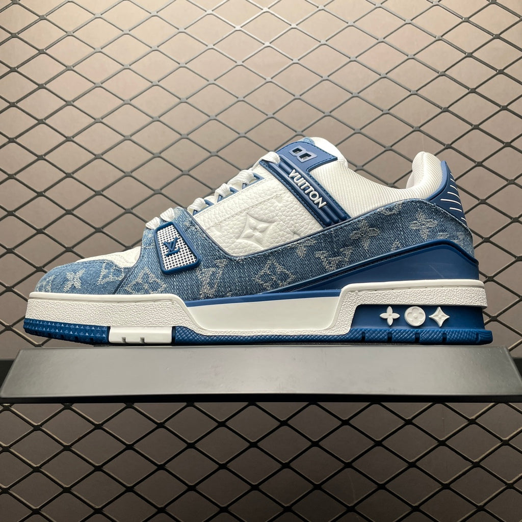 LV Trainers Monogram Denim Blue