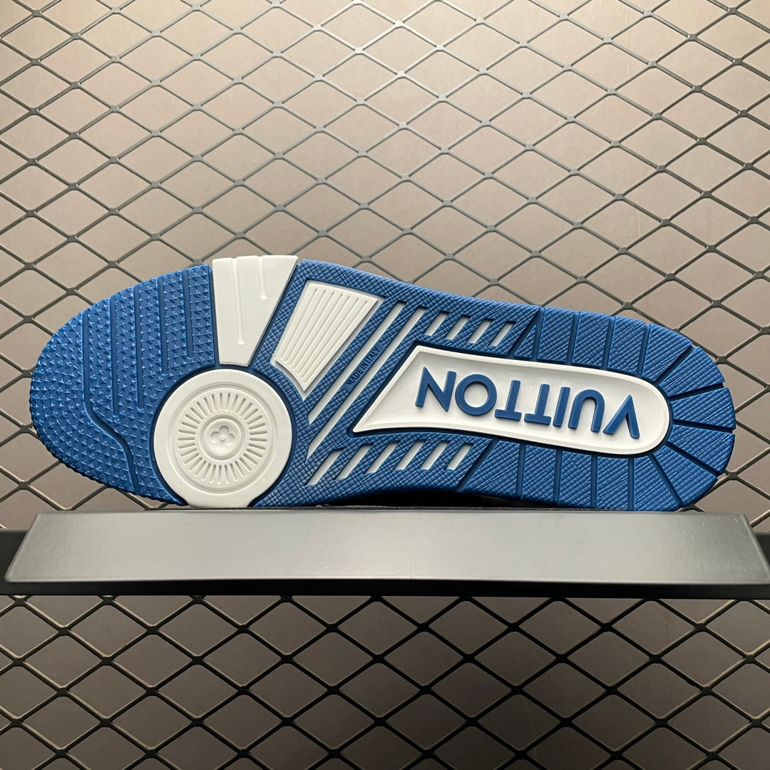 LV Trainers Monogram Denim Blue