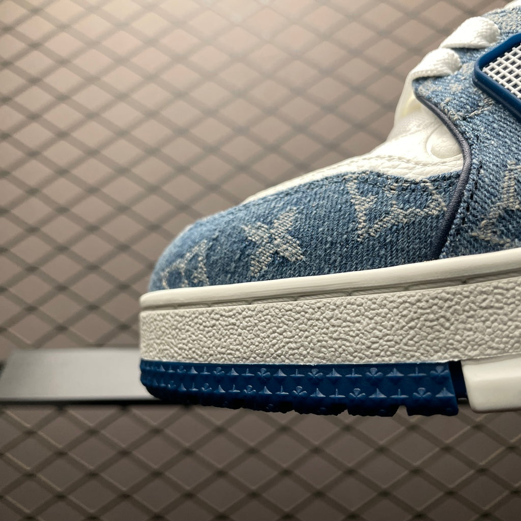 LV Trainers Monogram Denim Blue
