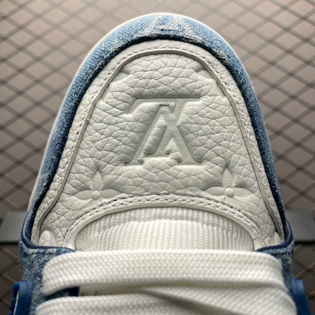 LV Trainers Monogram Denim Blue