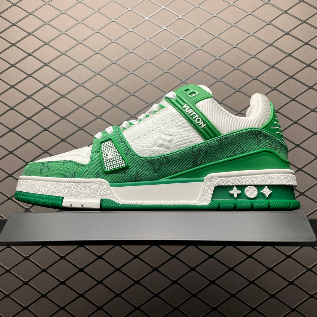LV Trainers #54 Monogram Denim Green