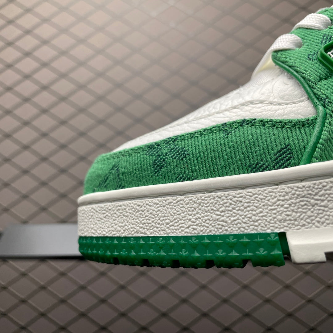 LV Trainers #54 Monogram Denim Green