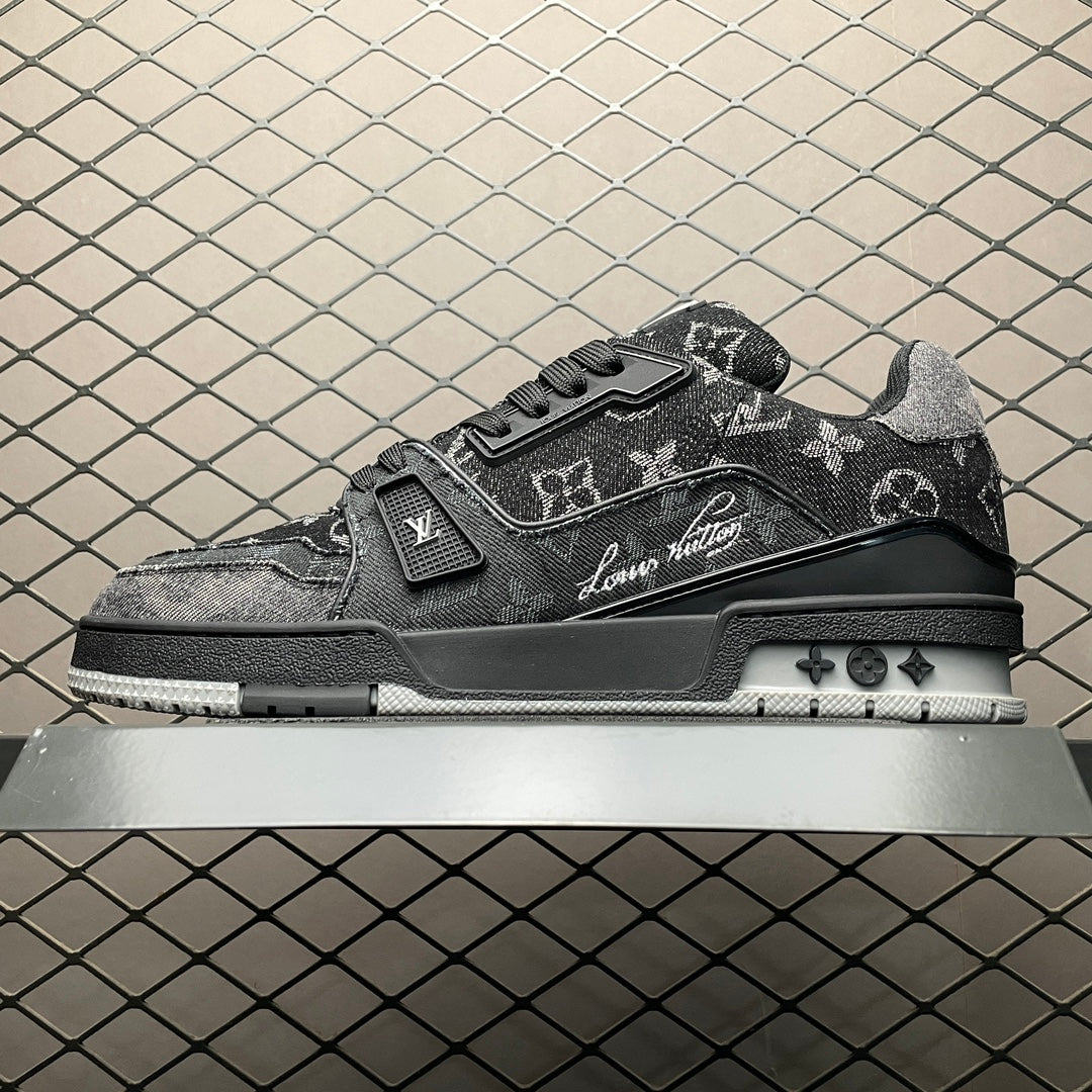 LV Trainers Black Denim
