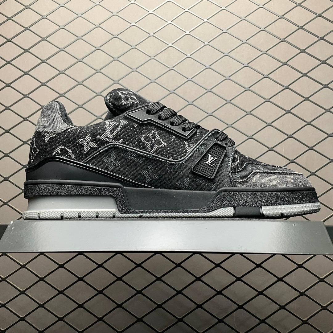 LV Trainers Black Denim