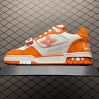 LV Trainers Velcro Strap Monogram Denim Orange