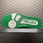 LV Trainers Velcro Strap Monogram Denim Green