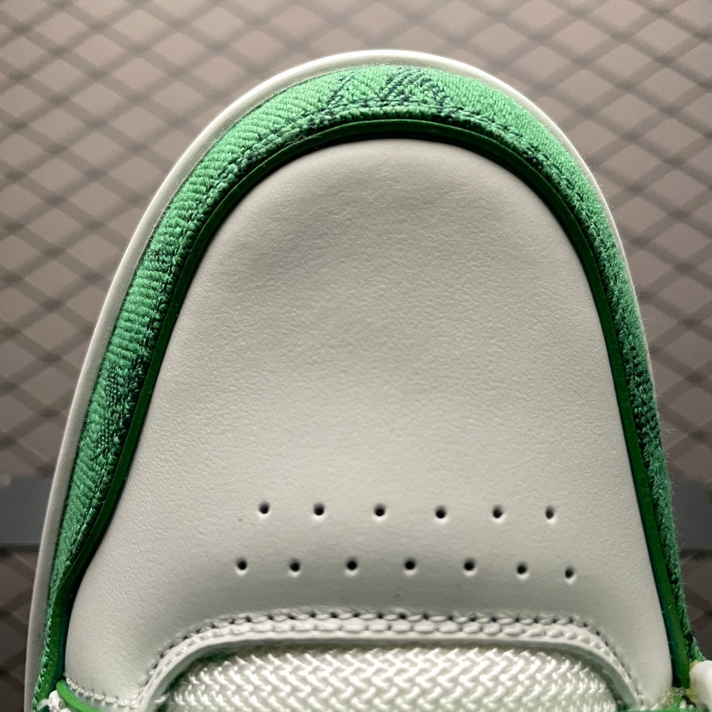 LV Trainers Velcro Strap Monogram Denim Green
