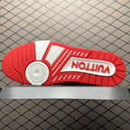 LV Trainers Velcro Strap Monogram Denim Red