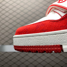 Load image into Gallery viewer, LV Trainers Velcro Strap Monogram Denim Red
