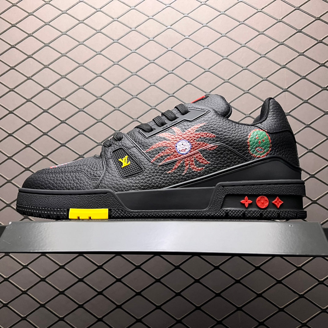 LV Trainers #54 x Yayoi Kusama Black