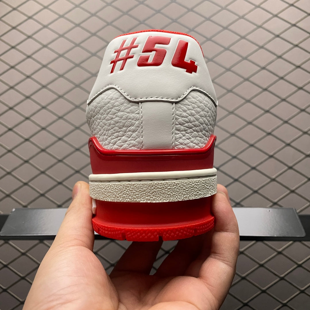 LV Trainers #54 Signature White Red