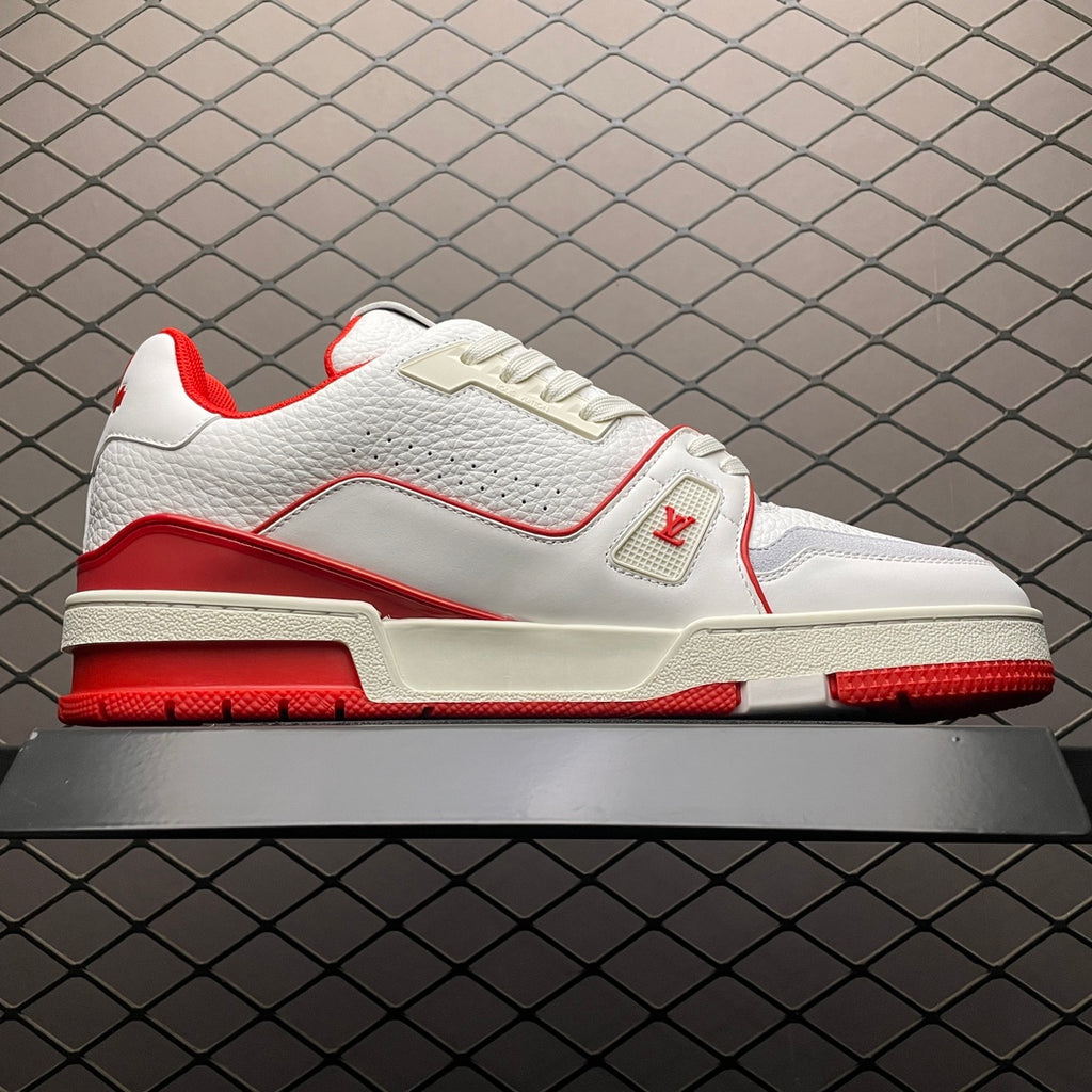 LV Trainers #54 Signature White Red