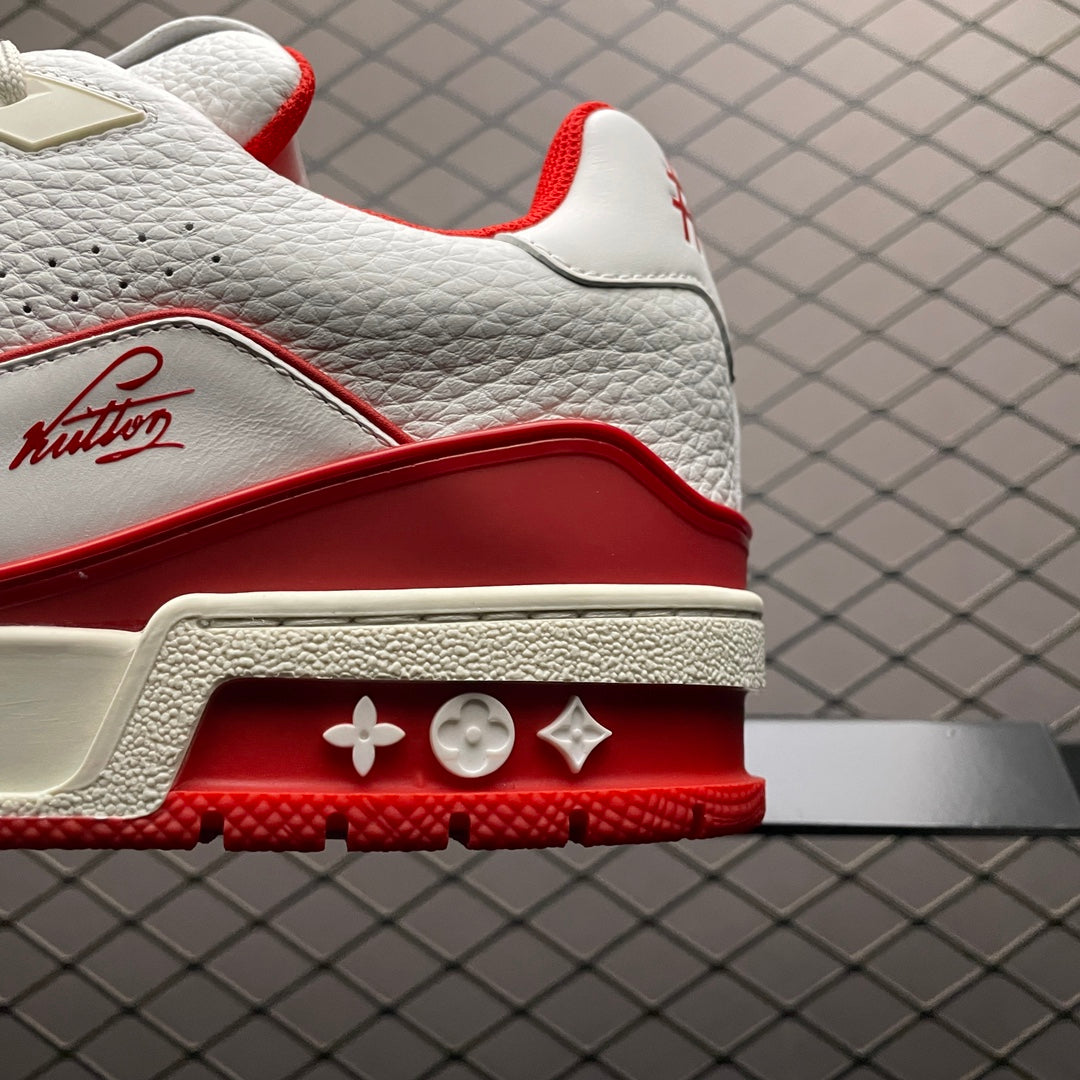LV Trainers #54 Signature White Red