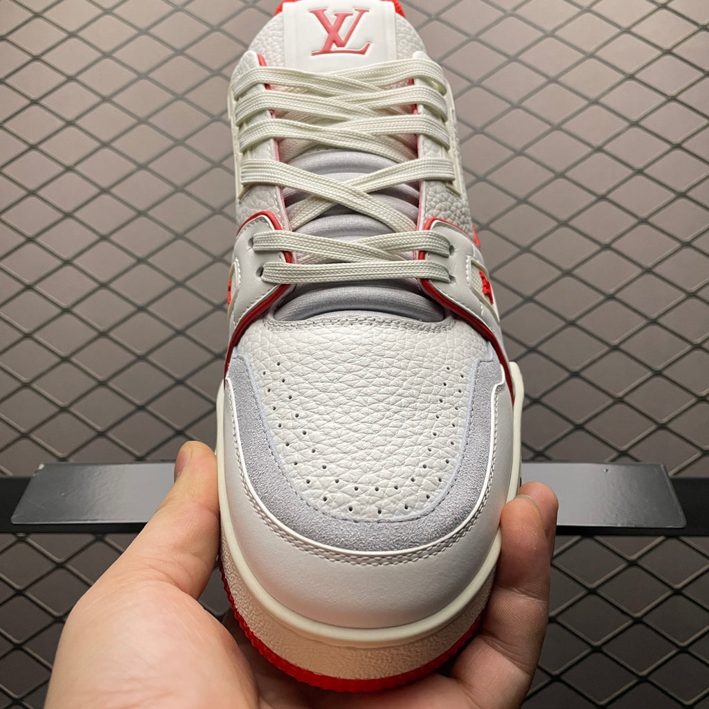 LV Trainers #54 Signature White Red