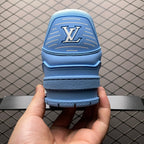 LV Trainers Blue Embossed Monogram