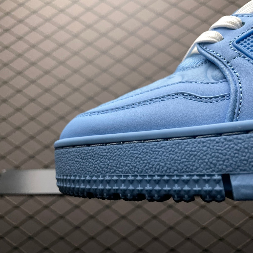 LV Trainers Blue Embossed Monogram