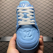 Load image into Gallery viewer, LV Trainers Blue Embossed Monogram
