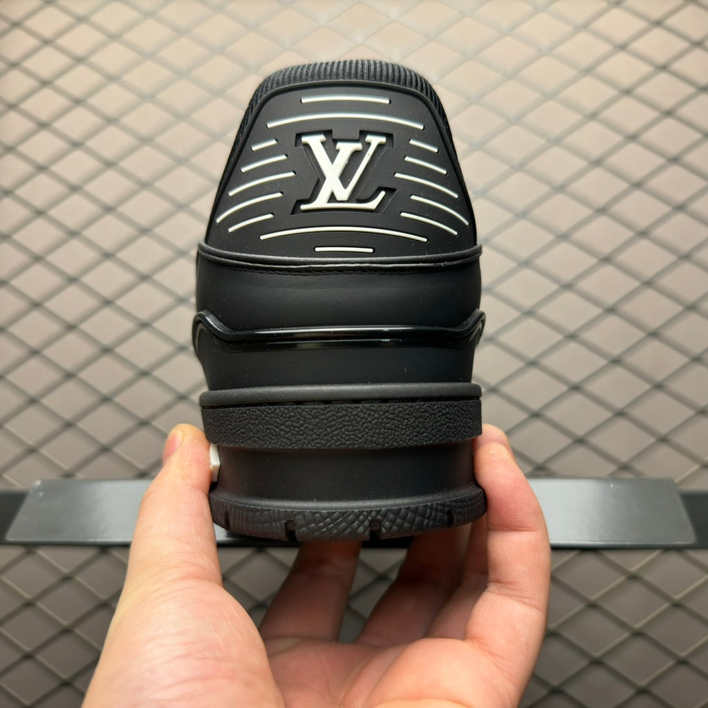 LV Trainers Black Embossed Monogram
